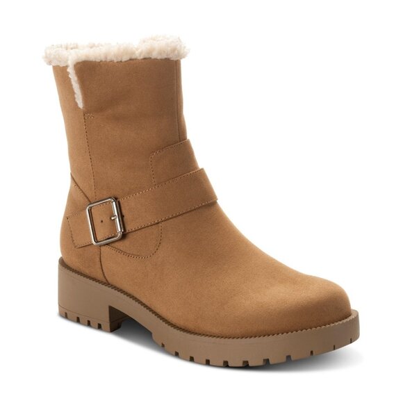 90$ Style & Co Fleurr Belt Lug Sole Chelsea Boot Women's Size 7 US Chestnt Brown - Picture 1 of 2